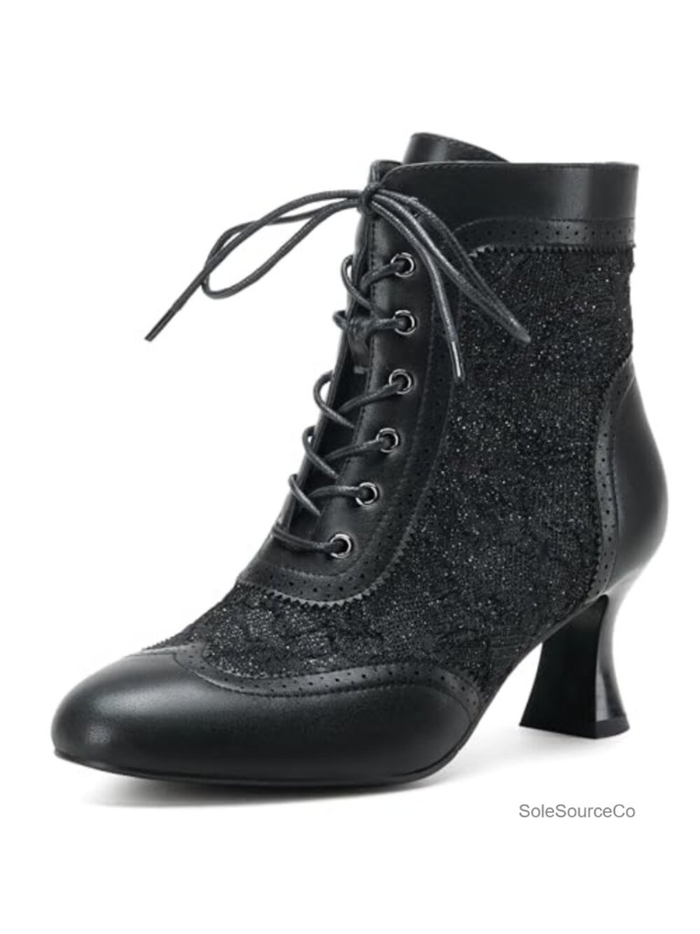 Victorian Style Lace Up Ankle Boots Women Vintage Booties